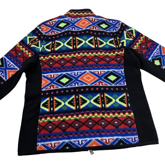 Lauren Ralph Lauren Active Fleece Jacket Womens Size XL SLIM FIT Aztec Full Zip - Picture 10 of 12